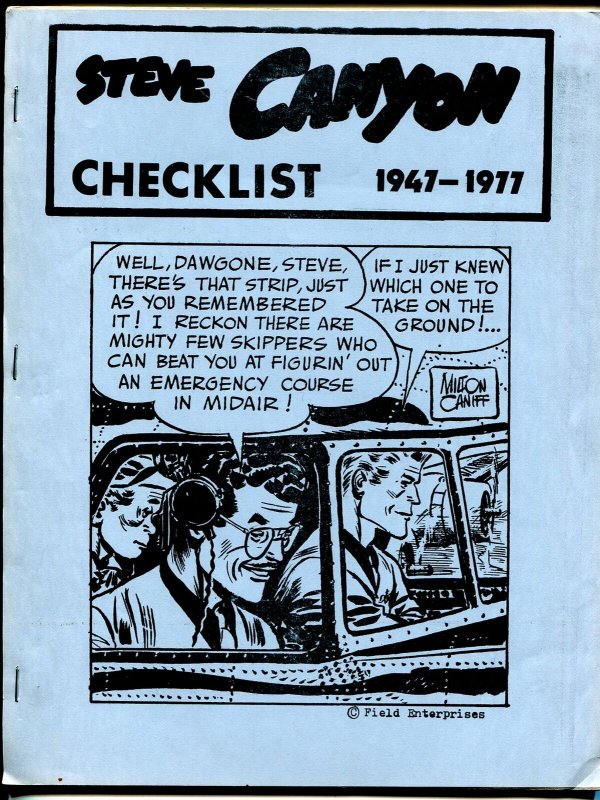 Steve Canyon Checklist 1978-Milton Caniff-1947 thru1977-FN