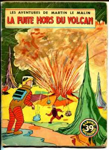 Les Adventures De Martin Le Malin #39 1960's-La Fuite Hors Du Volcan-sci-fi-G