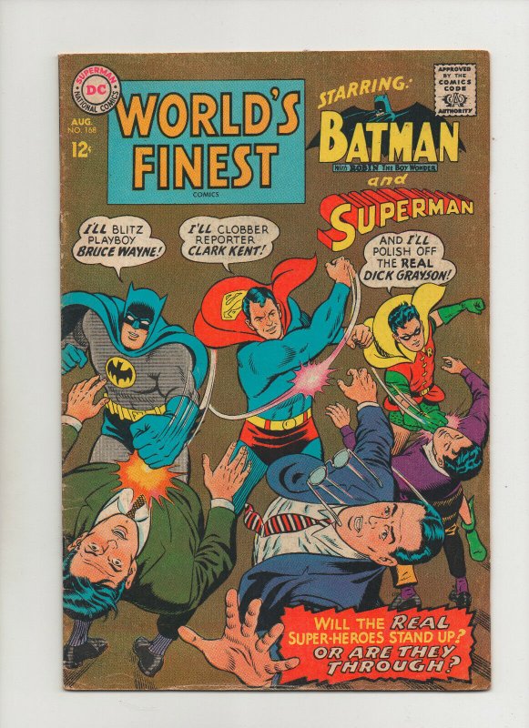 World's Finest #168 - Return Of The Composite Superman! - (Grade 6.5) 1967