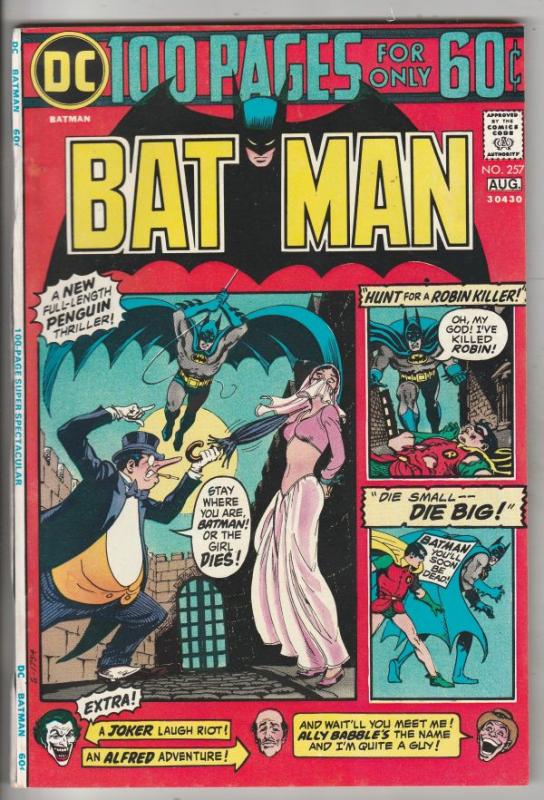 Batman #257 (Aug-74) VF/NM High-Grade Batman