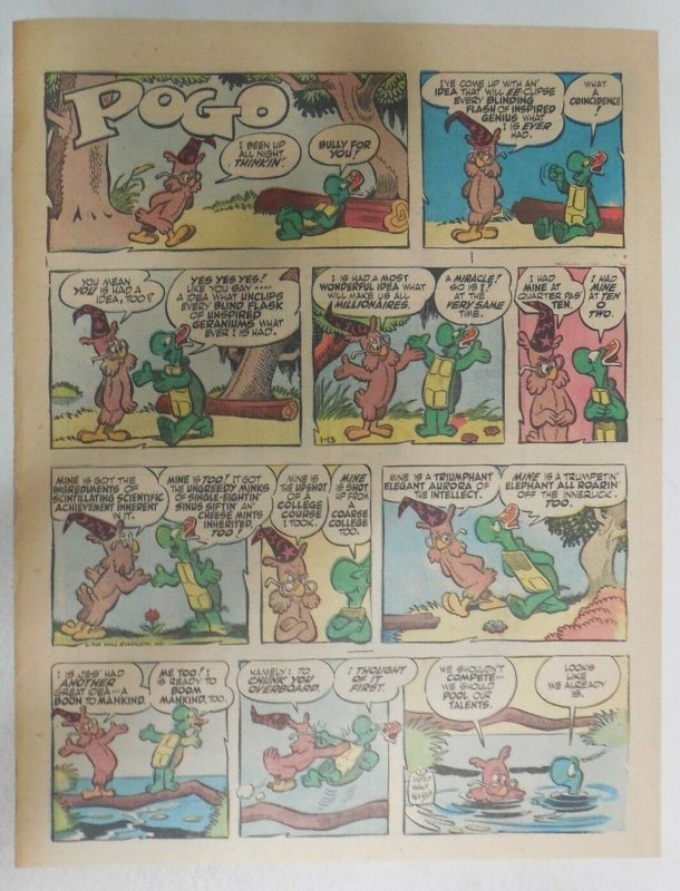 Pogo Sunday Page by Walt Kelly from 1/13/1957 Tabloid Size: 11 x 15 inches 