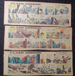 1967 FLASH GORDON Color Newspaper Strips by Mac Raboy LOT of 9 VG+ 9/10 - 11/5
