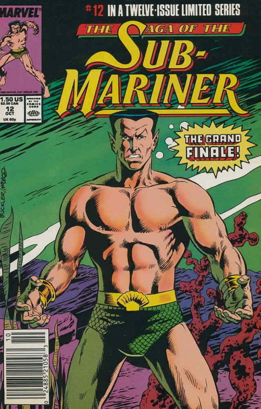 Saga of the Sub-Mariner #12 (Newsstand) VF/NM; Marvel | save on shipping - detai