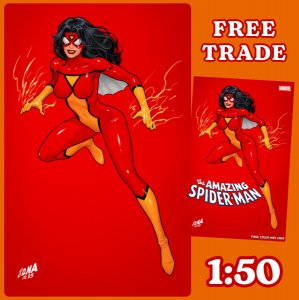 AMAZING SPIDER-MAN #22 ? 1:50 DAVID NAKAYAMA COLOR BLOCK RED VIRGIN VARIANT