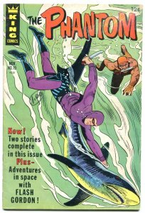 THE PHANTOM #19 '66-KING COMIC-SHARK COVER FLASH GORDON VG-