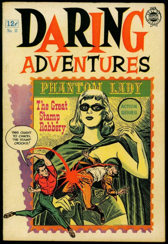 Daring Adventures #12 1963- super comics- Phantom Lady Matt Baker reprints FN- 