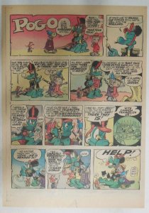 Pogo Sunday Page by Walt Kelly from 12/15/1957  Tabloid Size: 11 x 15 inches