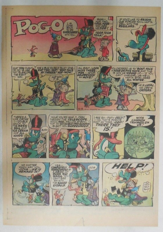 Pogo Sunday Page by Walt Kelly from 12/15/1957  Tabloid Size: 11 x 15 inches