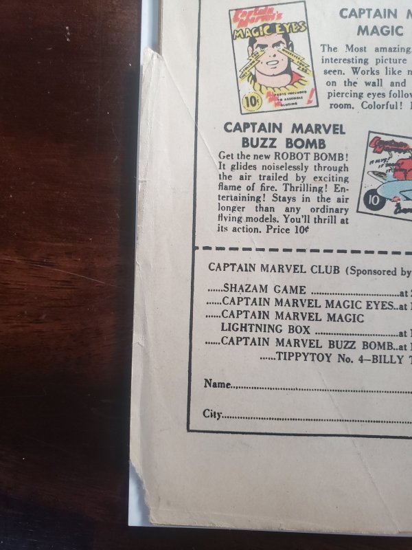 Lance O'Casey 1 printing miss cut on back cover