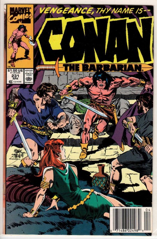 Conan the Barbarian #231 Newsstand Edition (1990) 6.5 FN+