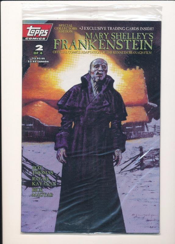 Topp's SET of 4-Mary Shelley's FRANKENSTEIN #1-4 Sealed Bag w/ card F/VF(SIC619)