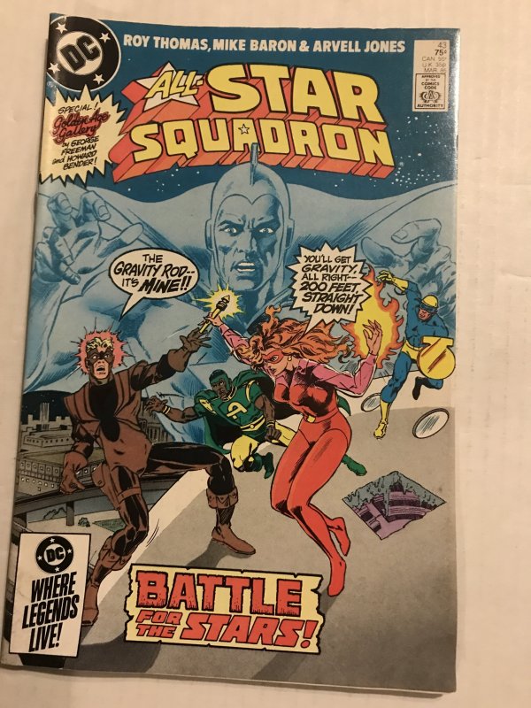 All-Star Squadron #43 : DC 3/85 VG; Starman, Roy Thomas story