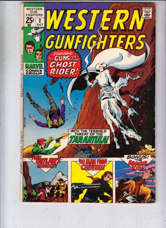 Western Gunfighters #2 (Oct-70) VF High-Grade Ghost Rider, Wyatt Earp, Black ...