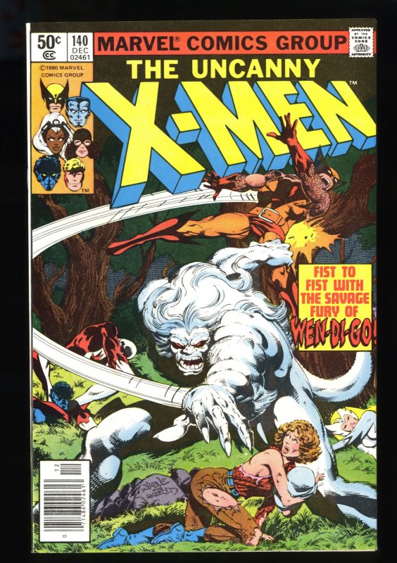 X-Men #140 VF 8.0 Newsstand Variant Wendigo!