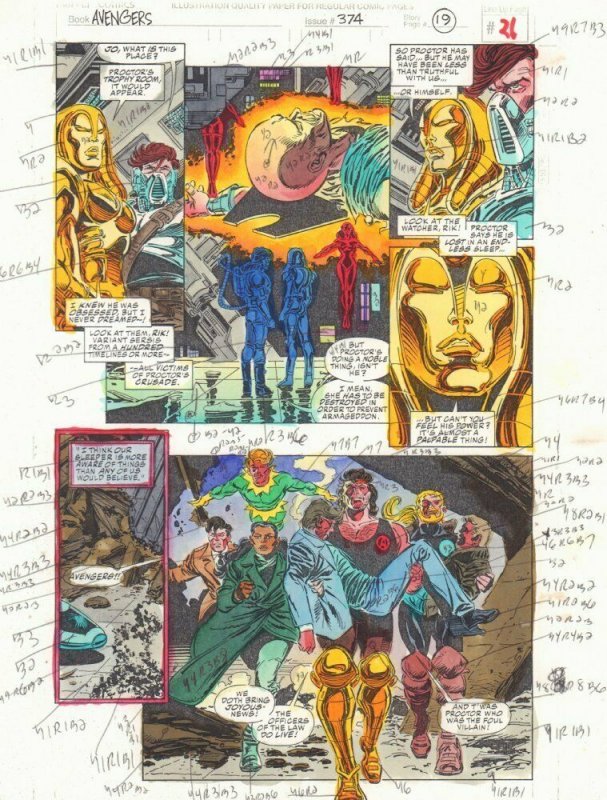 Avengers #374 p.19 / 26 Color Guide Art - The Watcher by John Kalisz 