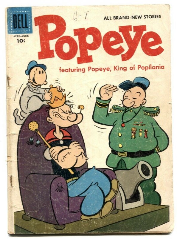 Popeye #36 1956- Dell comics- Popilania - G