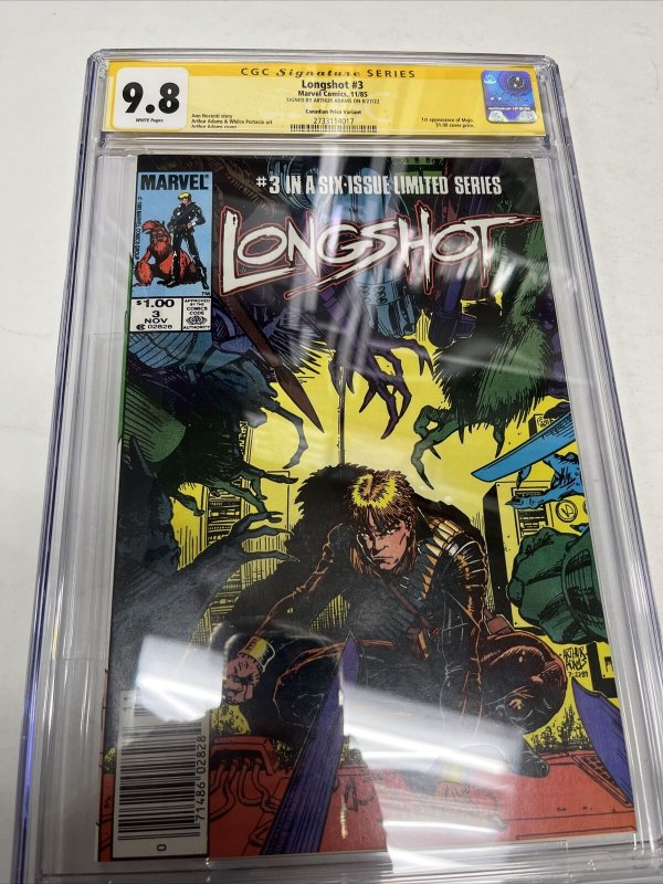 Longshot (1985) # 3 (CGC SS 9.8) Signed Arthur Adams |CPV Canadian Price