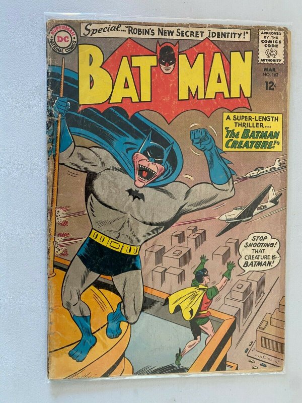 Batman #162 1.5 FR GD cover detached at one staple (1964)