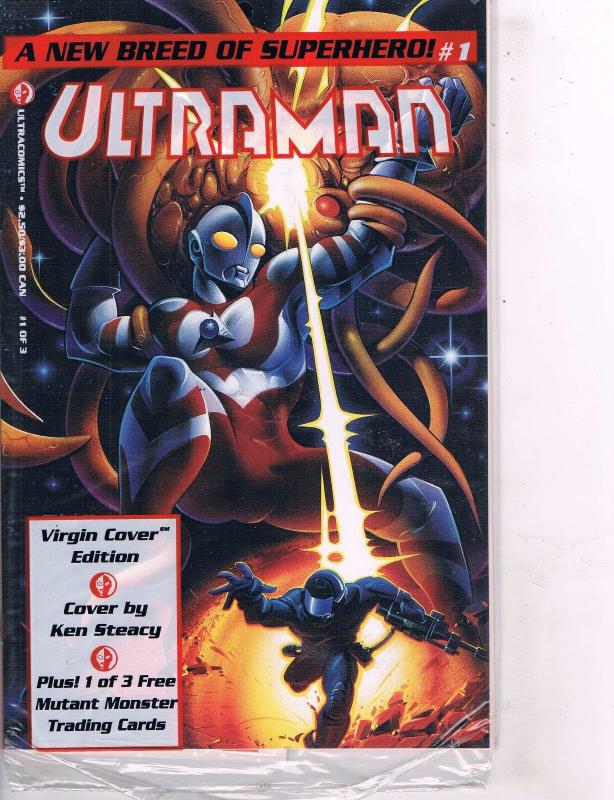 Lot Of 2 Ultraman Ultracomics # 1 (Sealed In Poly Bag) & 2 Comic Books  TW28