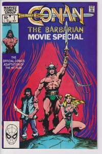 CONAN THE BARBARIAN MOVE SPECIAL #1 (Oct 1982) NM- 9.2 white!