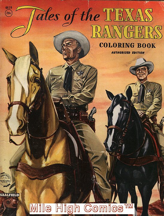 TALES OF THE TEXAS RANGERS COLORING BOOK (1958 Series) #1 Very