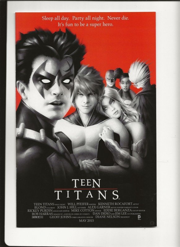 TEEN TITANS #8  LOST BOYS MOVIE POSTER HOMAGE VARIANT DC 