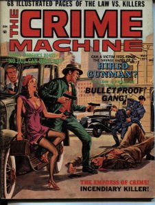 Crime Machine 5/1971--#2--Girl fight--Bloody violent cover--SKYWALD--magazine