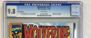 Wolverine #131 - CGC 9.8 - Marvel - 1998 - Recalled Edition! Uncensored! 