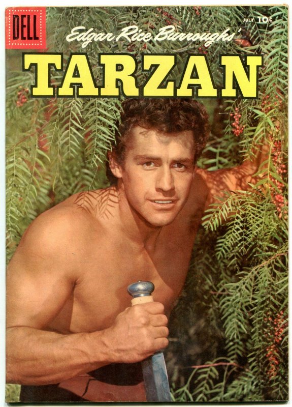 Tarzan Comics #82 1956- Gordon Scott photo cover- Dell Comics VF-