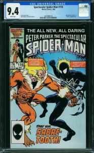 Spectacular Spider-Man #116 (1986) CGC 9.4 NM