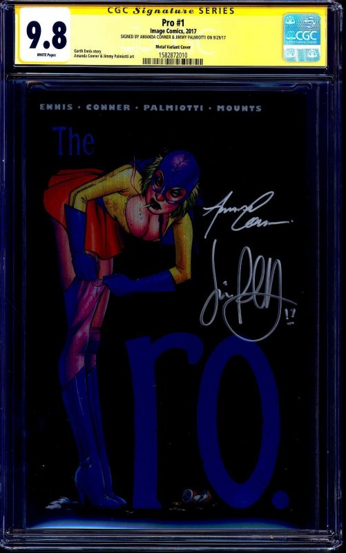 Pro #1 METAL EDITION CGC SS 9.8 signed x2 Amanda Conner Jimmy Palmiotti 1 of 50