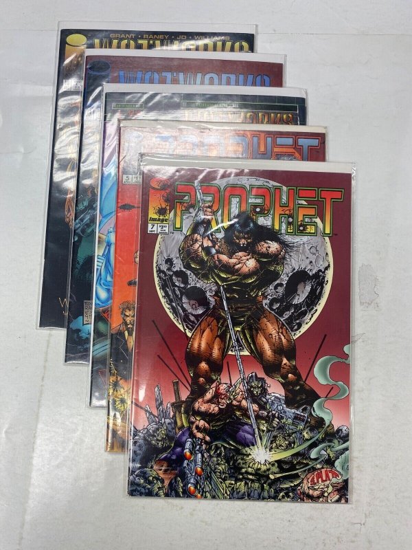 5 IMAGE comic books Wetworks #10 11 Sourcebook Prophet #5 7 63 KM40