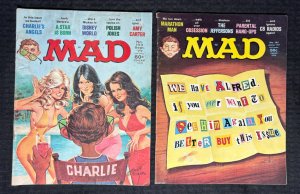 1977 MAD Magazine #191 & 193 (Grade GD/VG) Jeffersons / Charlies Angels LOT of 2