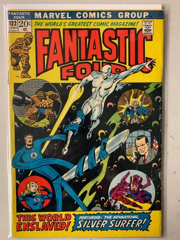 Fantastic Four #123 Galactus, Silver Surfer, Richard Nixon appearance 5.0 (1972)
