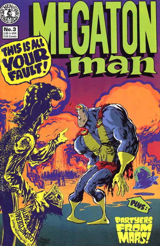 Megaton Man #3 VF/NM; Kitchen Sink | save on shipping - details inside