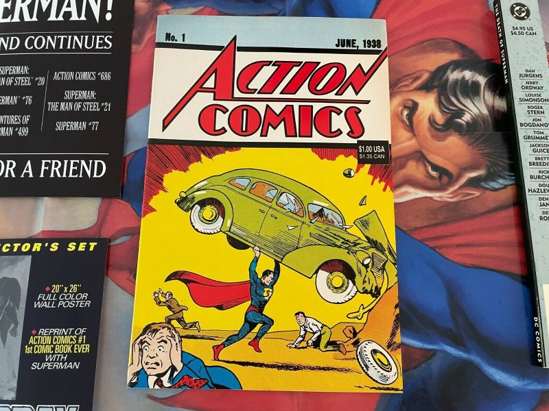 Death Of Superman Graphic Novel + Action Comics # 1 Collector Set DC Book DH34