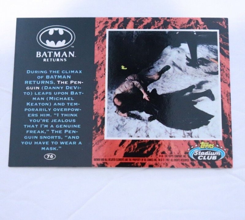 1992 Batman Returns Stadium Club #76