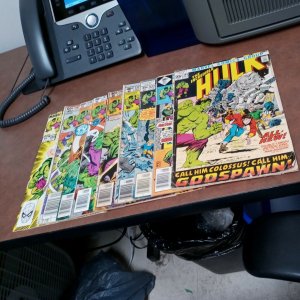 Incredible Hulk 8 Issue Bronze Age Comics Lot Run Set Marvel Collection Origin