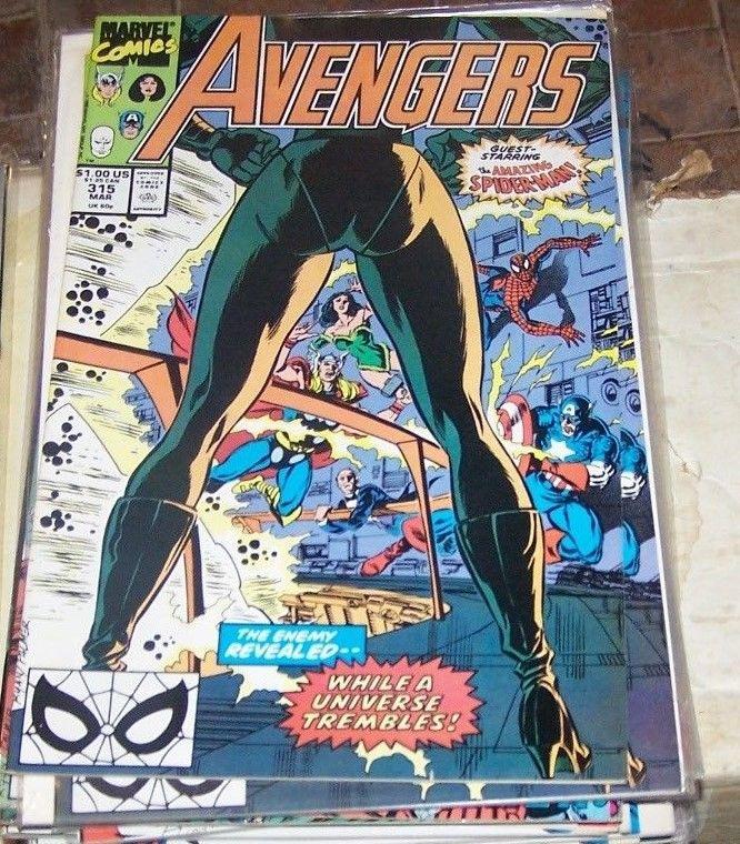 Avengers # 315 (Mar 1990, Marvel) captain america thor spiderman nebula