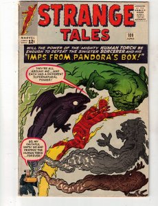 Strange Tales #109 1963 GD/VG Human Torch vs The Sorcerer, FF! Kirby, Ditko Art!