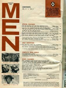 Men Magazine February 1962-NYMPHS-GAMBLING-WWII-LUFTWAFFE-NAZI-RUSSIA FN