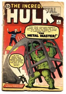 INCREDIBLE HULK #6-1962 12 cent-Marvel-Silver-Age Comic