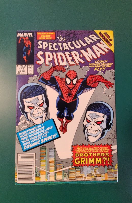 The Spectacular Spider-Man #159 Newsstand Edition (1989) VF