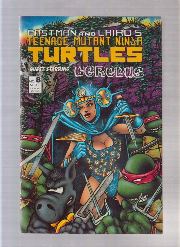 T.M.N.T #8 - Eastman Wrap Around Cover/Three Pieces! (6.5/7.0) 1986