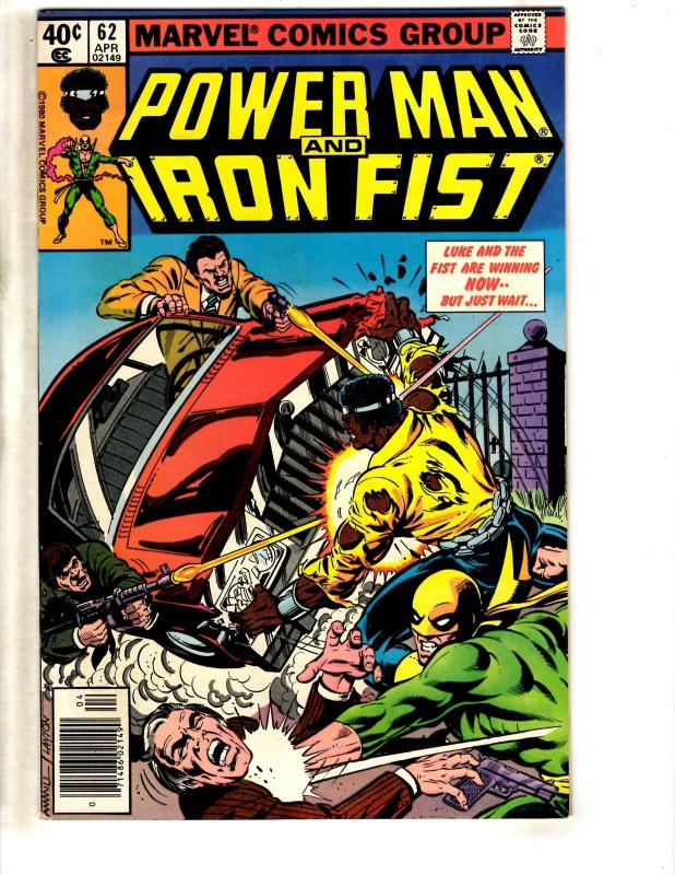 7 Power Man Marvel Comic Books # 47 52 56 59 60 61 62 Iron Fist Defenders CR35