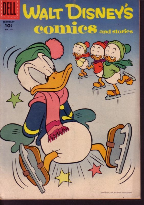 WALT DISNEY'S COMICS & STORIES #197 DONALD DUCK  BARKS VG