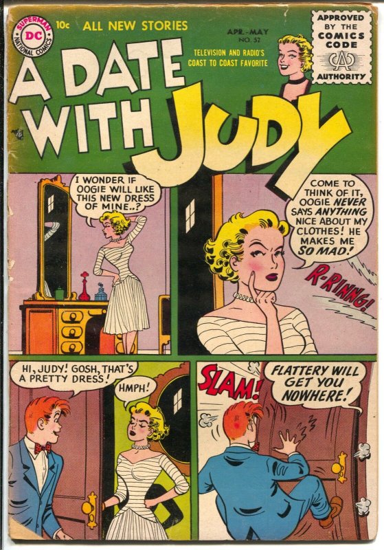 A Date With Judy #52 1956-teen humor-Good Girl Art-VG-