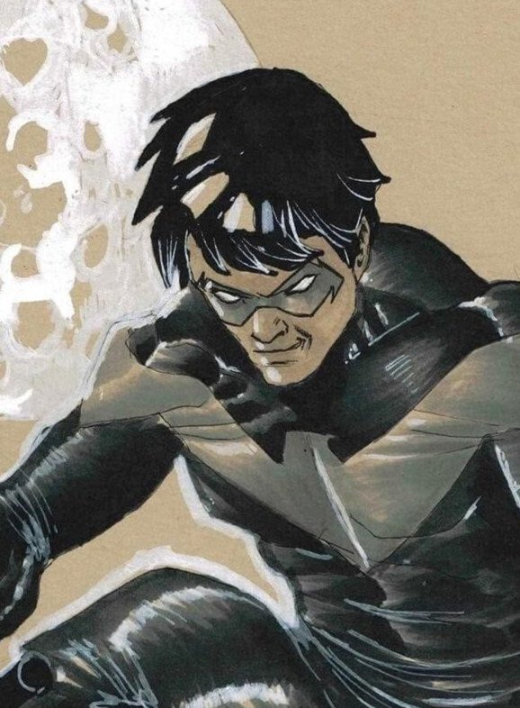 Nightwing Original Art by Sergio Dávila – DC Comics A4 Signed Illustration