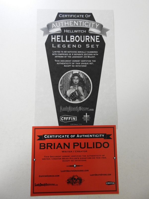 Hellwitch: Hellbourne #1 Risque Legend Edition NM Condition! Signed W/ 2 COA&...