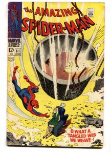 AMAZING SPIDER-MAN #61 -- 1968 -- 1st GWEN STACY cover -- comic book -- VG